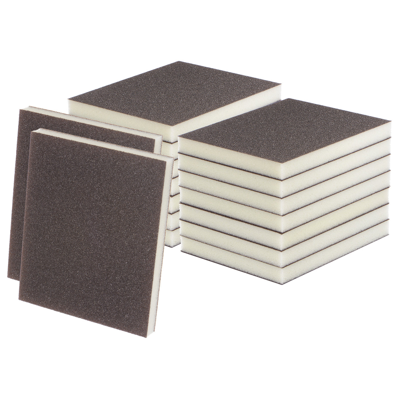 Harfington 16pcs Fine Sanding Sponge Blocks 240-320 Grit Foam Sanding Block, 120x100x12mm