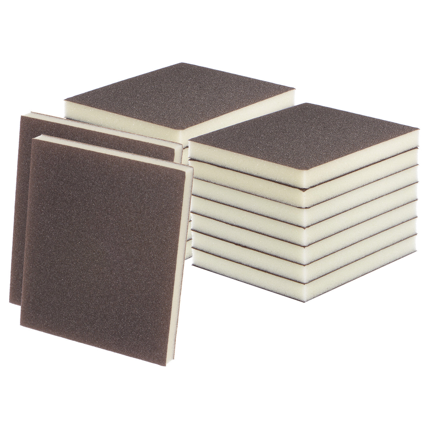 Harfington 16pcs Fine Sanding Sponge Blocks 320-400 Grit Foam Sanding Block, 120x100x12mm