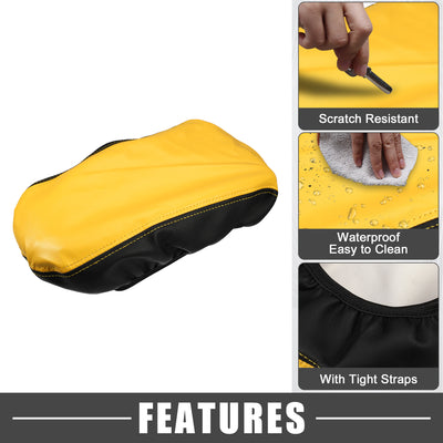 Harfington Car Seat Armrest Cover Interior Protective Lid Storage Covers Trim for Kia Optima 2016-2020 Faux Leather Black Yellow