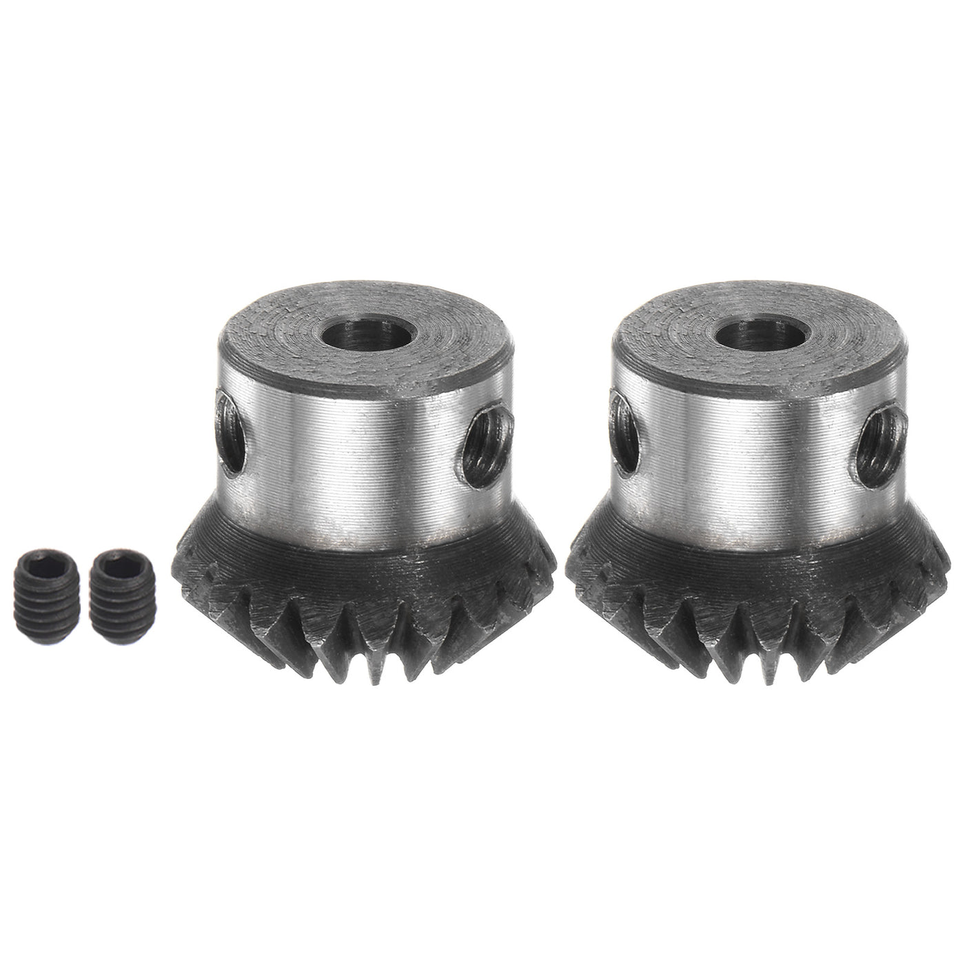 Harfington 2pcs Bevel Gears 1M 20 Teeth 5mm Shaft Hole Tapered Bevel Pinion Gear