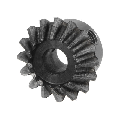 Harfington 2pcs Bevel Gears 1.5M 16 Teeth 6mm Shaft Hole Tapered Bevel Pinion Gear