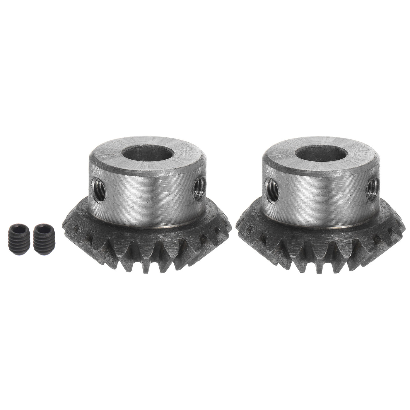 Harfington 2pcs Bevel Gears 1.5M 20 Teeth 10mm Shaft Hole Tapered Bevel Pinion Gear