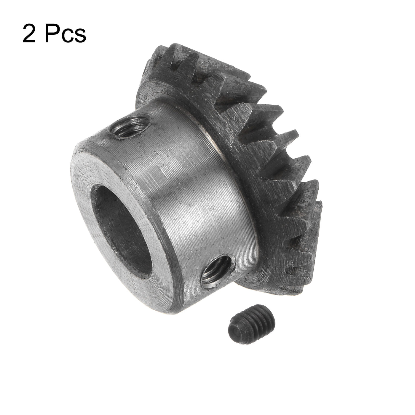 Harfington 2pcs Bevel Gears 1.5M 20 Teeth 12mm Shaft Hole Tapered Bevel Pinion Gear