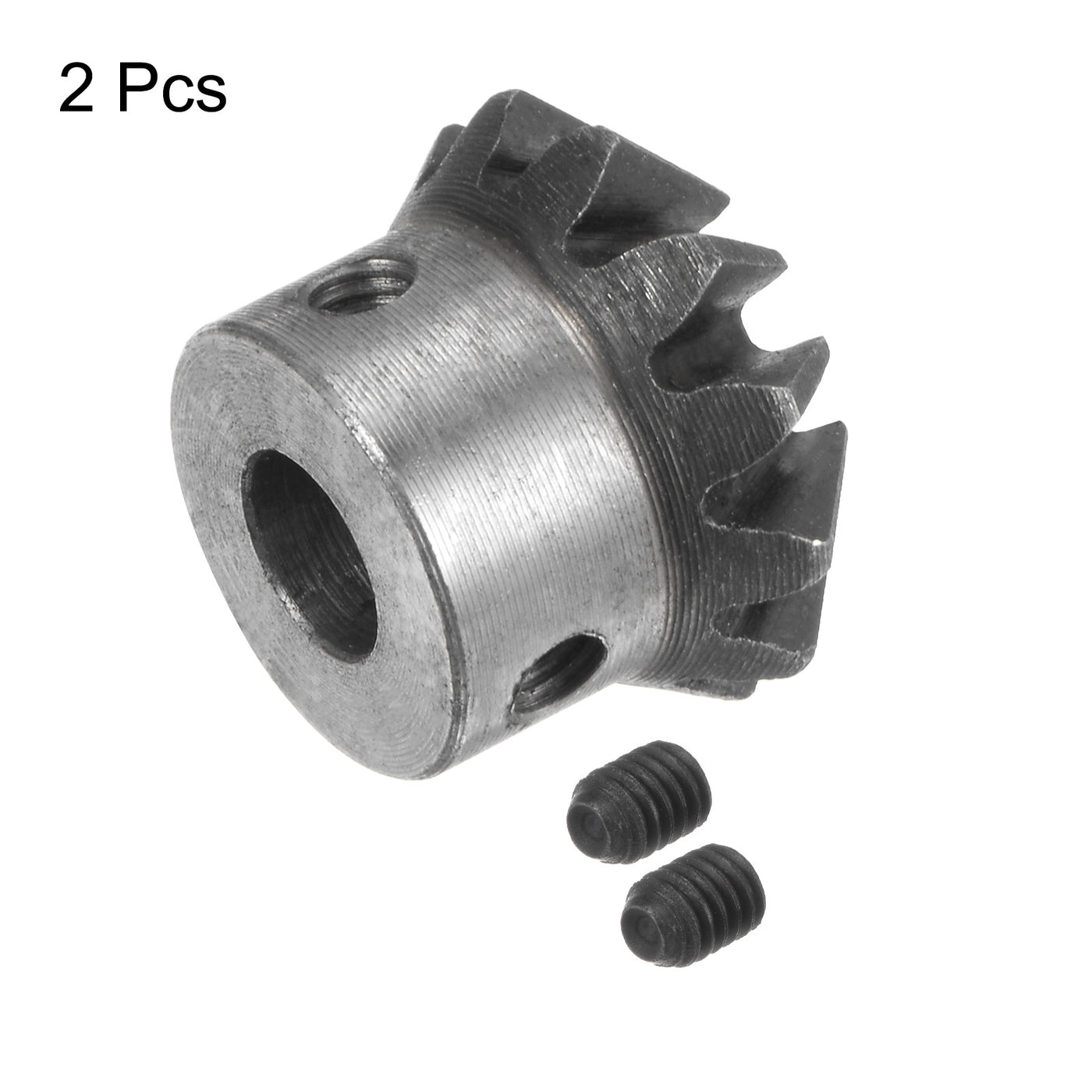 Harfington 2pcs Bevel Gears 2M 12 Teeth 8mm Shaft Hole Tapered Bevel Pinion Gear