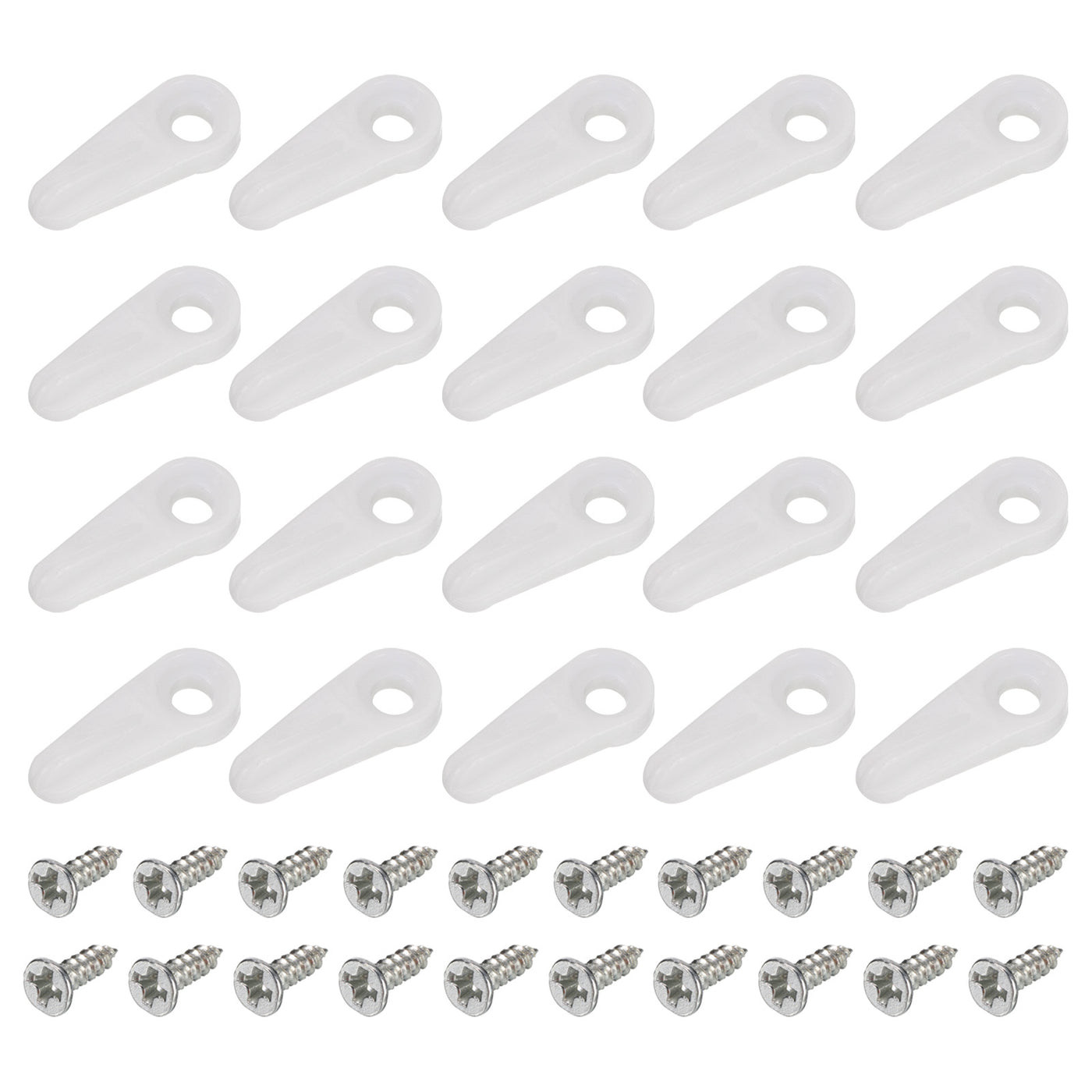 uxcell Uxcell Frame Turn Button with Screws, 24X10mm for Hanging Pictures 30 Pcs (Plastic)