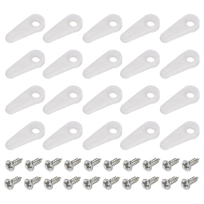 Harfington Uxcell Frame Turn Button with Screws, 24X10mm for Hanging Pictures 30 Pcs (Plastic)