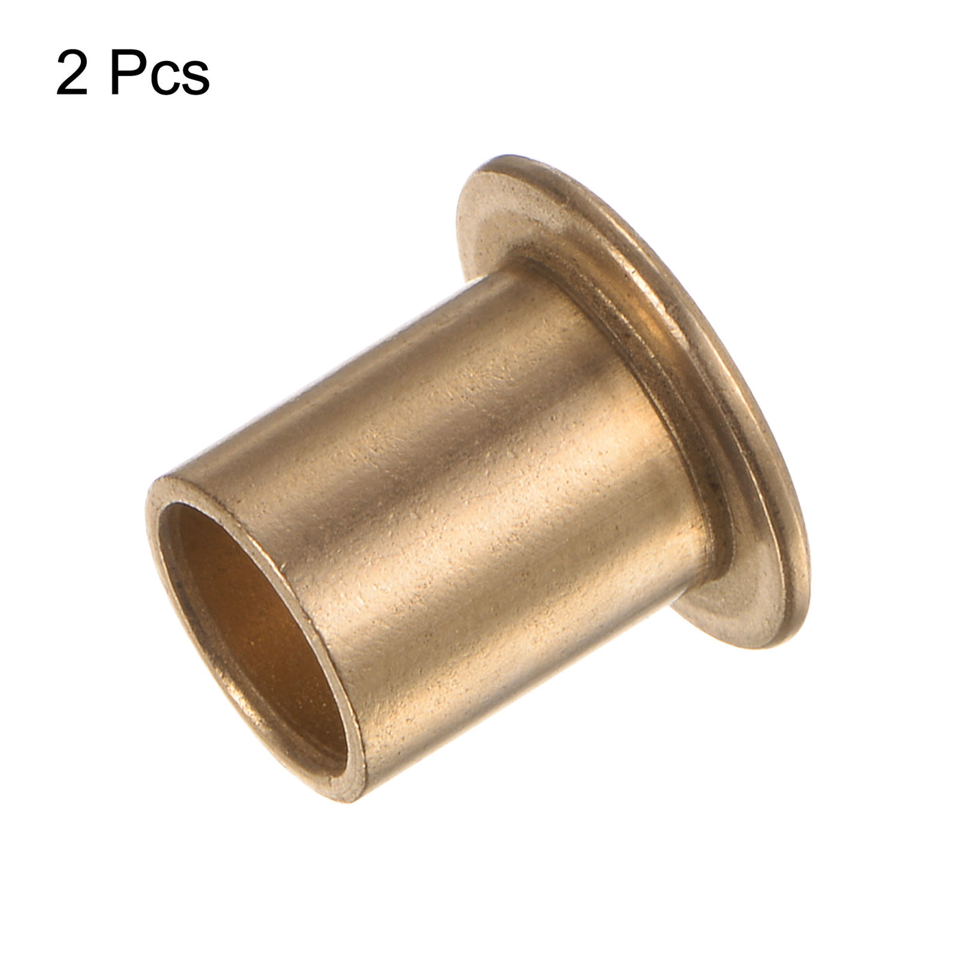 Harfington 2pcs Flange Bearing Sleeve 8mm x 10mm x 15mm Bronze Self Lubricating Bushings