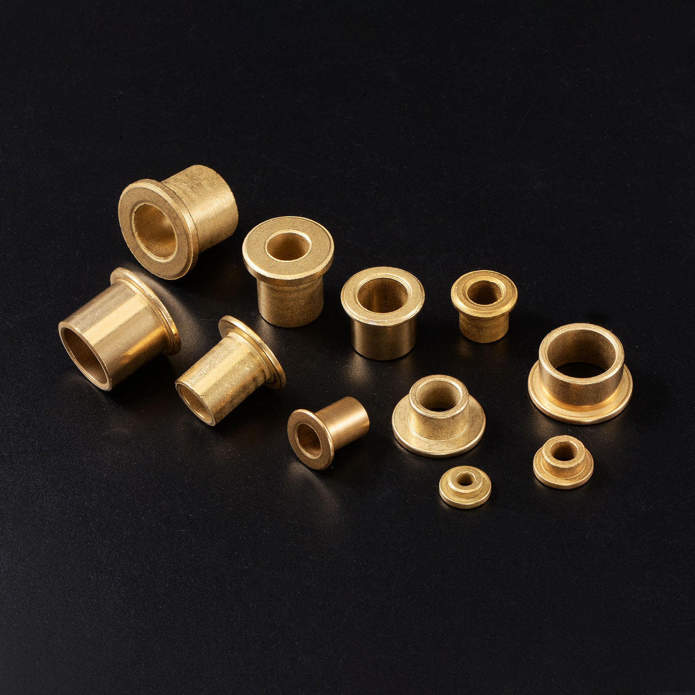 Harfington 2pcs Flange Bearing Sleeve 8mm x 10mm x 15mm Bronze Self Lubricating Bushings