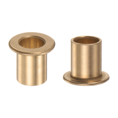 Harfington 2pcs Flange Bearing Sleeve 8mm x 10mm x 15mm Bronze Self Lubricating Bushings