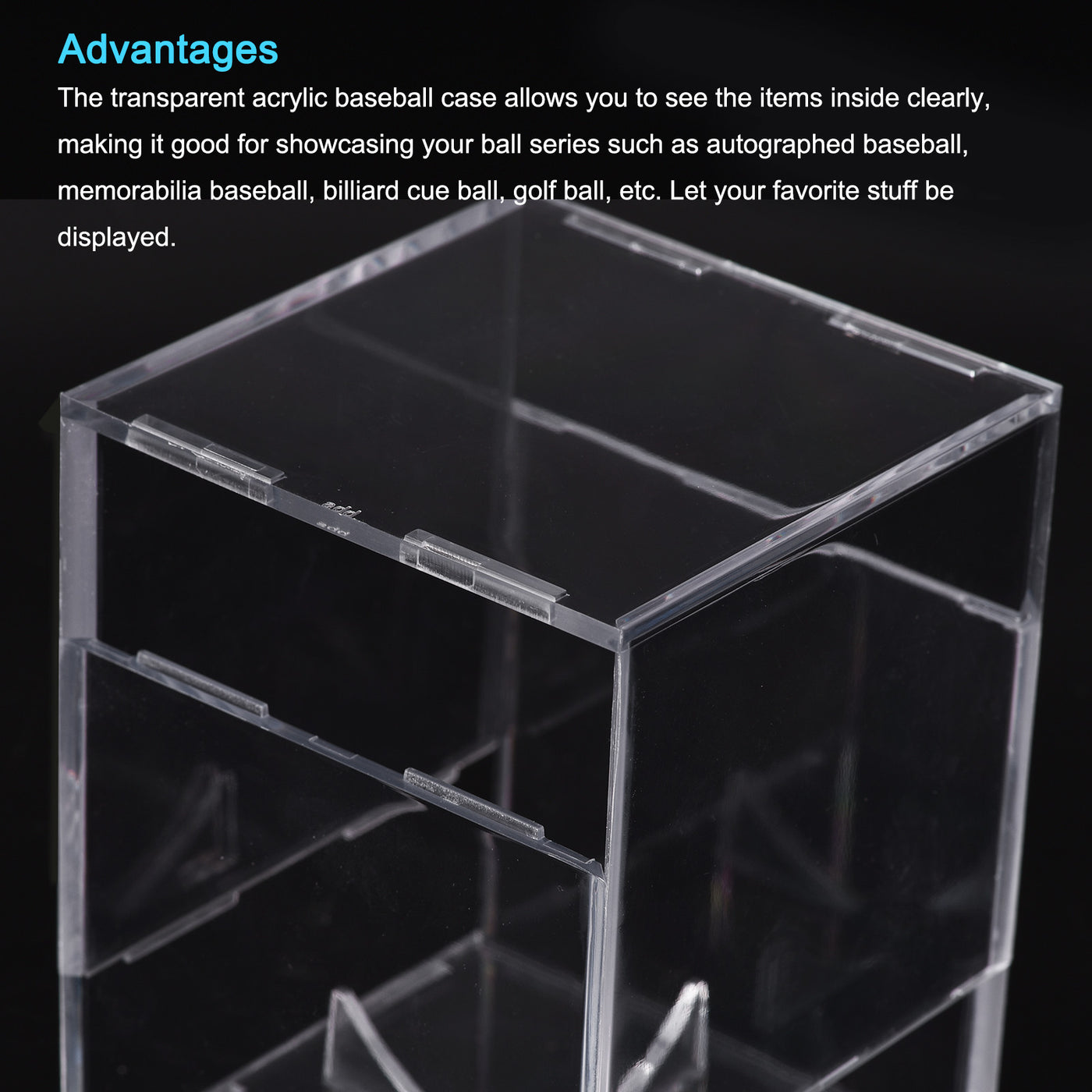 Harfington Baseball Display Case, Autographed Baseball Case Display, Clear Acrylic Display Case Baseball Storage Case for Memorabilia Baseball, Pack of 2