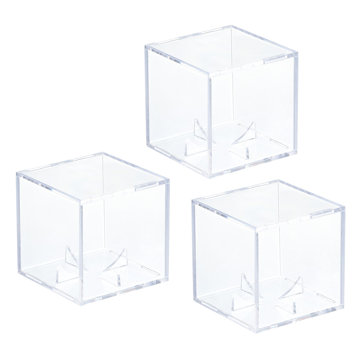 Harfington Baseball Display Case, Autographed Baseball Case Display, Clear Acrylic Display Case Baseball Storage Case for Memorabilia Baseball, Pack of 3