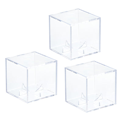 Harfington Baseball Display Case, Autographed Baseball Case Display, Clear Acrylic Display Case Baseball Storage Case for Memorabilia Baseball, Pack of 3