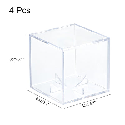 Harfington Baseball Display Case, Autographed Baseball Case Display, Clear Acrylic Display Case Baseball Storage Case for Memorabilia Baseball, Pack of 4