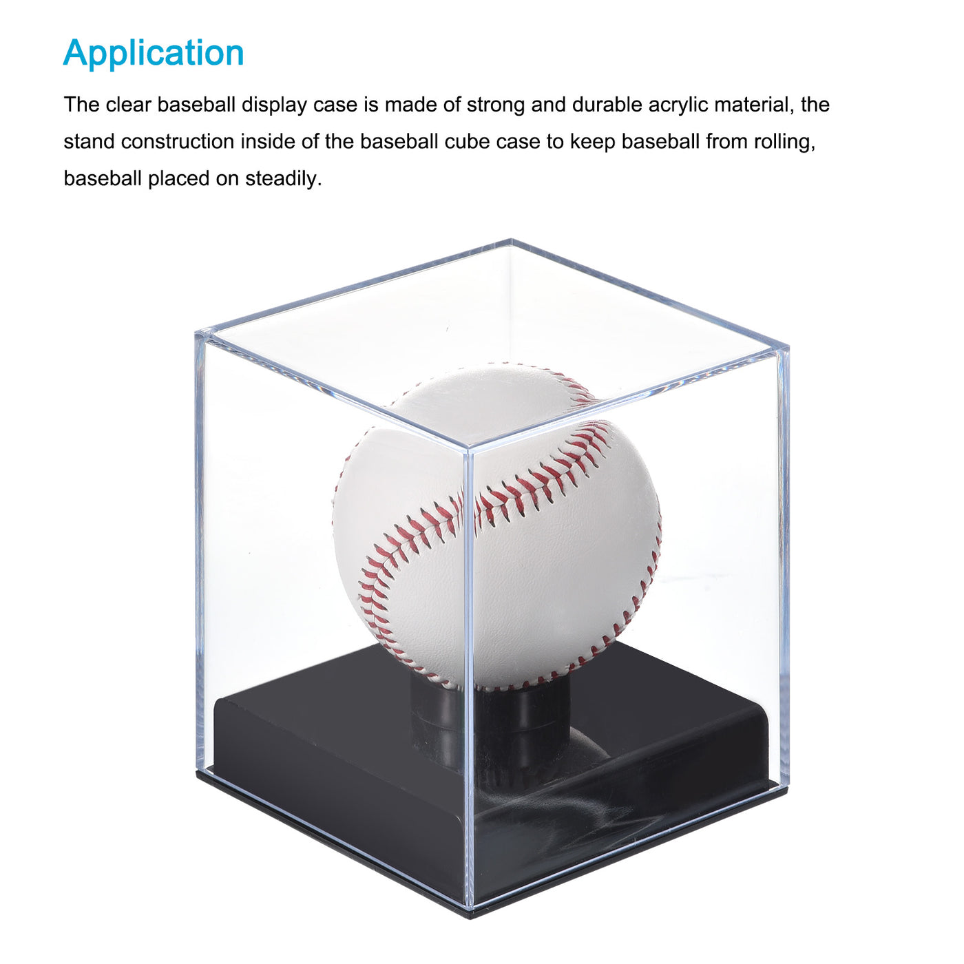 Harfington Baseball Display Case, Acrylic Cube Baseball Storage Case, Clear Display Case for Autographed Baseball Memorabilia Baseball