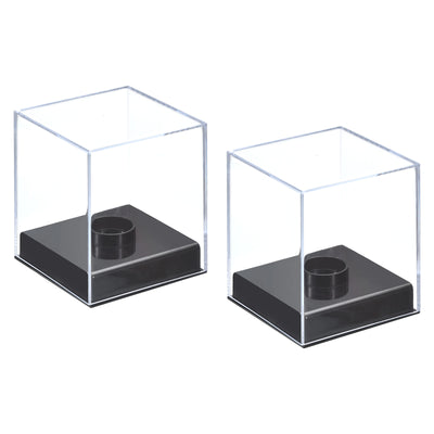 Harfington Baseball Display Case, Acrylic Cube Baseball Storage Case, Clear Display Case for Autographed Baseball Memorabilia Baseball, Pack of 2