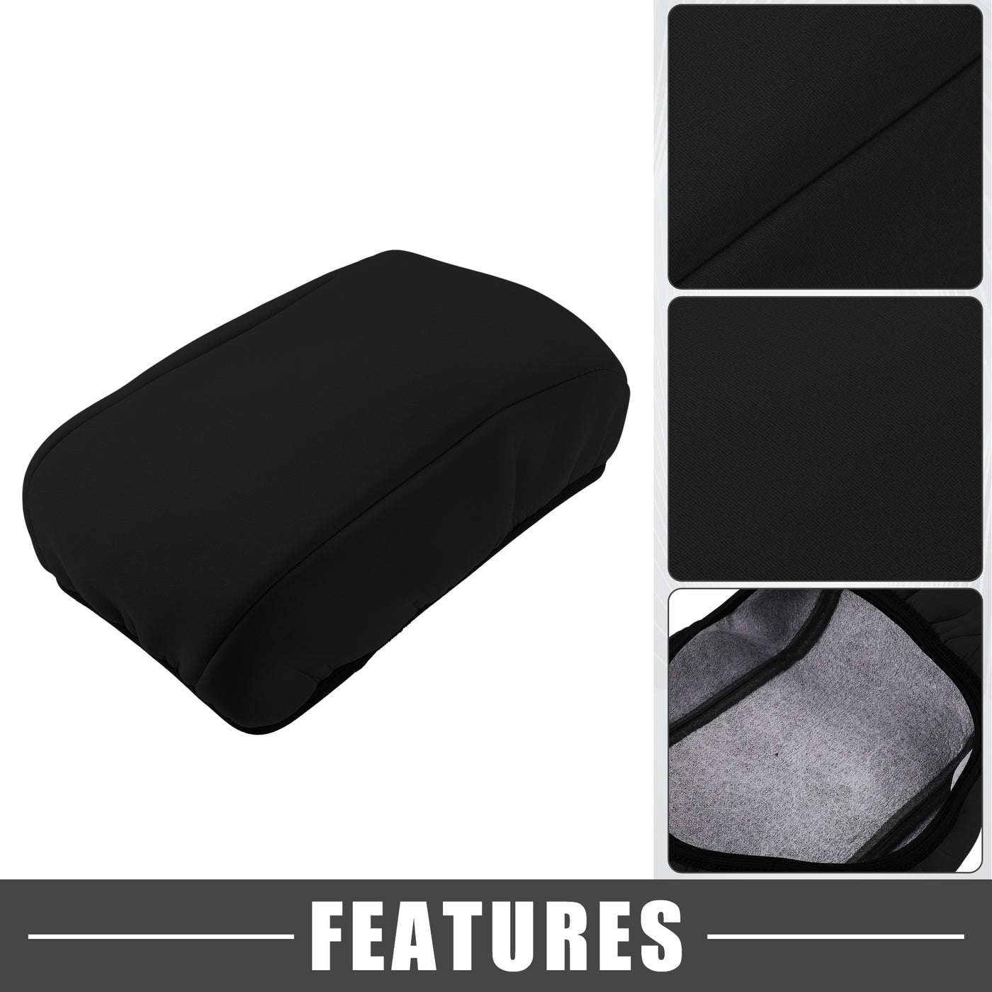 A ABSOPRO Car Center Center Console Armrest Cover Interior Protective Lid Storage Covers Trim for Ford Bronco Sport 2021-2023 Black