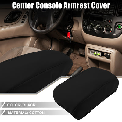 Harfington Car Center Center Console Armrest Cover Interior Protective Lid Storage Covers Trim for Ford Bronco Sport 2021-2023 Black