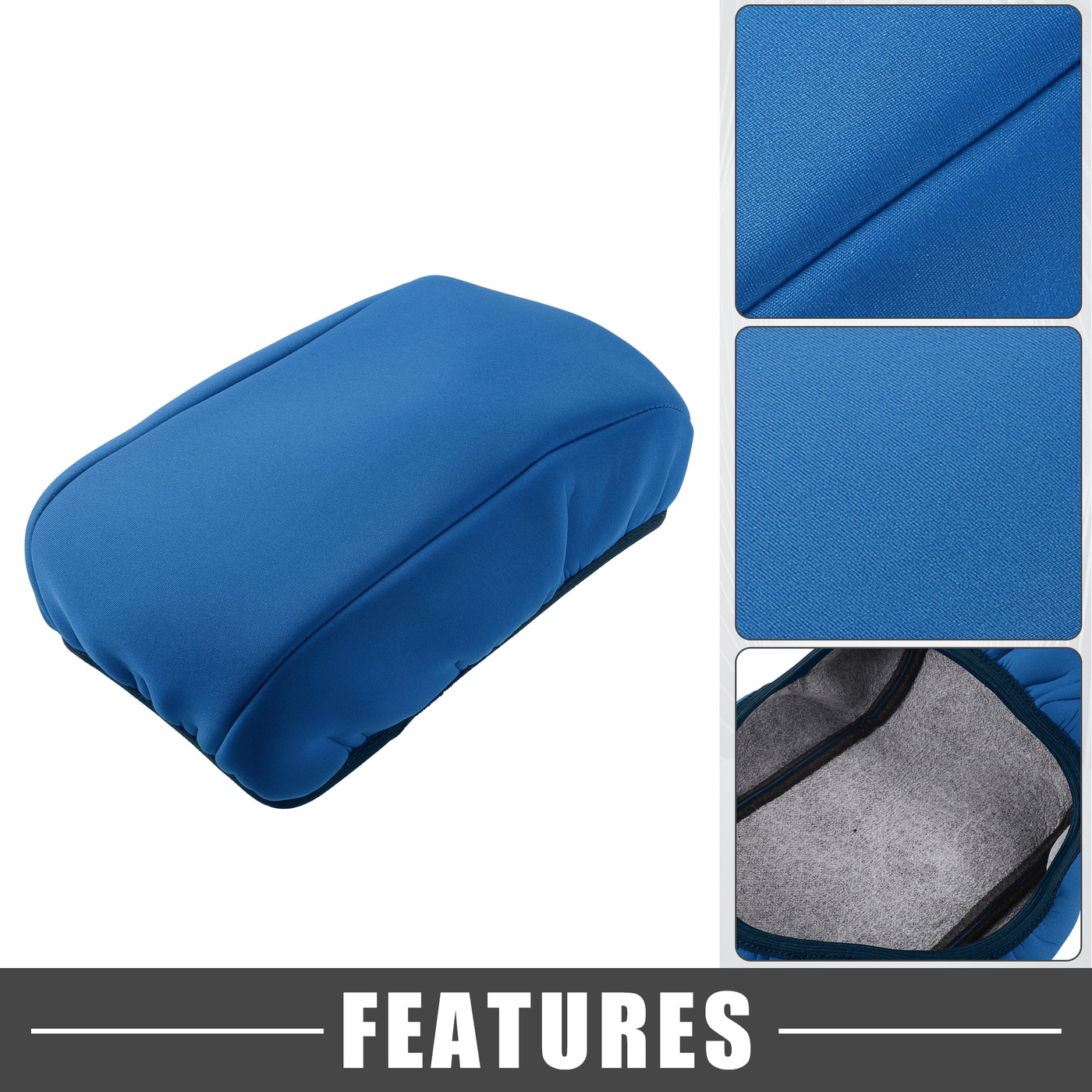 A ABSOPRO Car Center Center Console Armrest Cover Interior Protective Lid Storage Covers Trim for Ford Bronco Sport 2021-2023 Blue