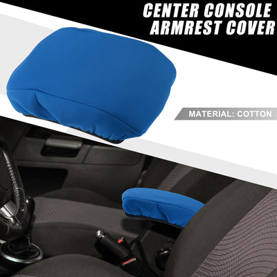 Harfington Car Center Center Console Armrest Cover Interior Protective Lid Storage Covers Trim for Ford Fusion 2017-2020 Blue