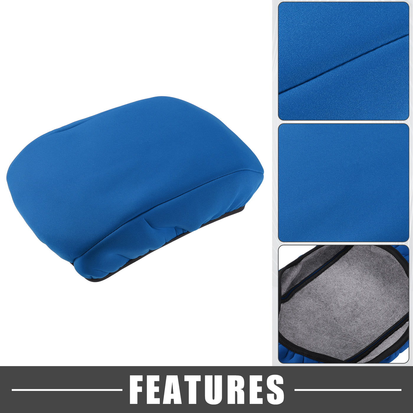 A ABSOPRO Car Center Center Console Armrest Cover Interior Protective Lid Storage Covers Trim for Ford Fusion 2017-2020 Blue