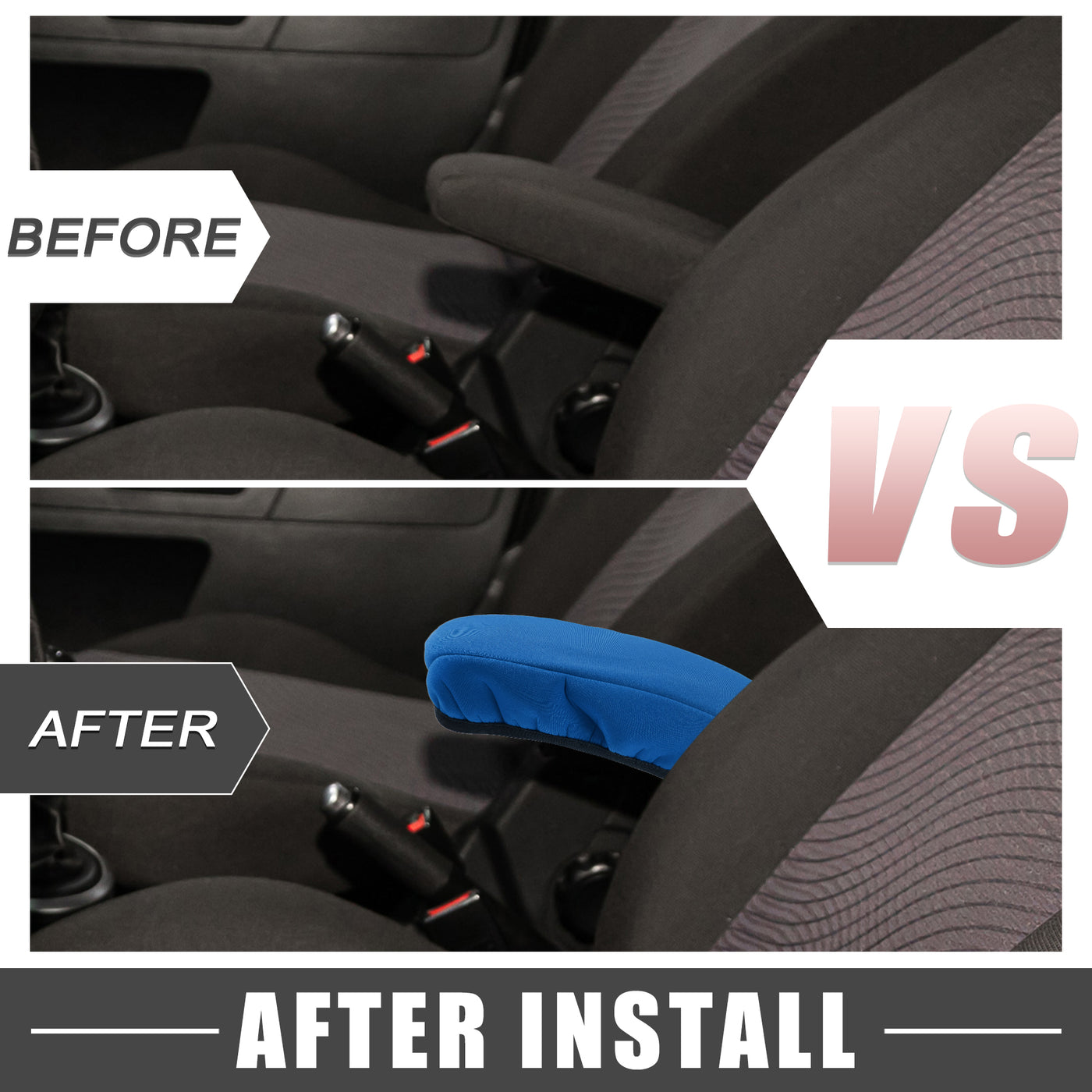 A ABSOPRO Car Center Center Console Armrest Cover Interior Protective Lid Storage Covers Trim for Ford Fusion 2017-2020 Blue