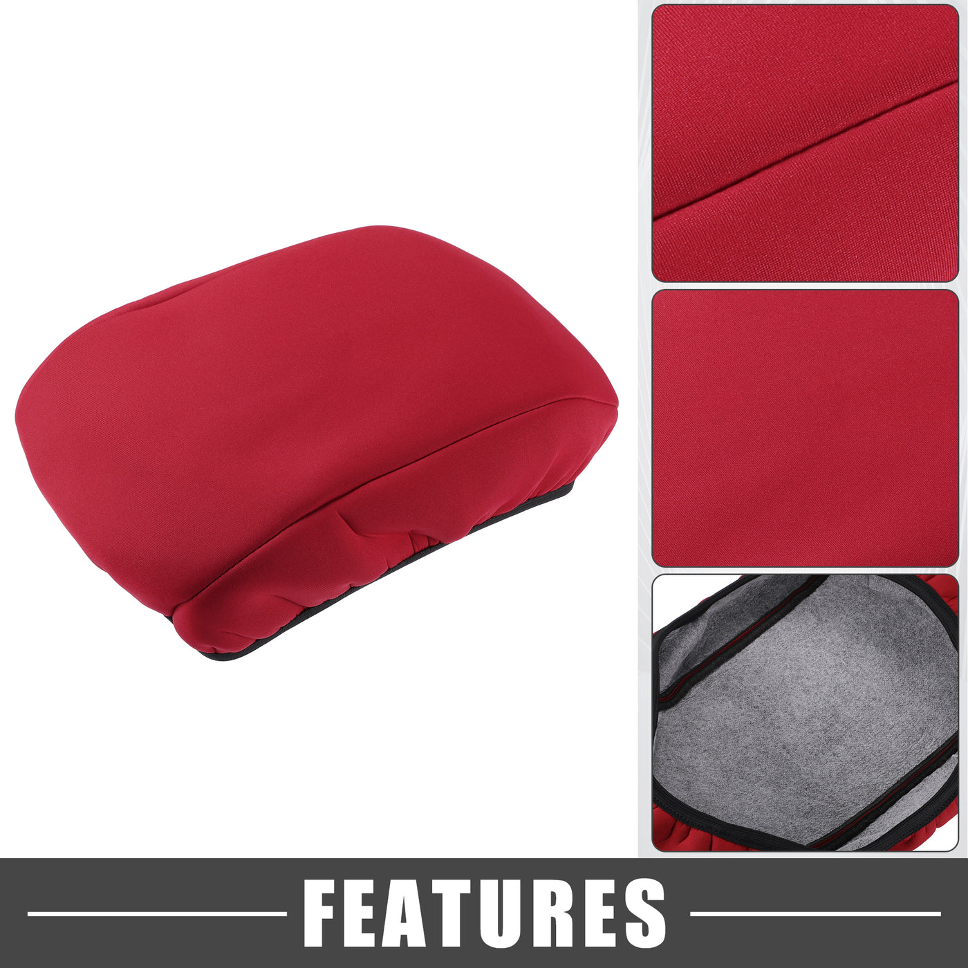 A ABSOPRO Car Center Center Console Armrest Cover Interior Protective Lid Storage Covers Trim for Ford Fusion 2017-2020 Red