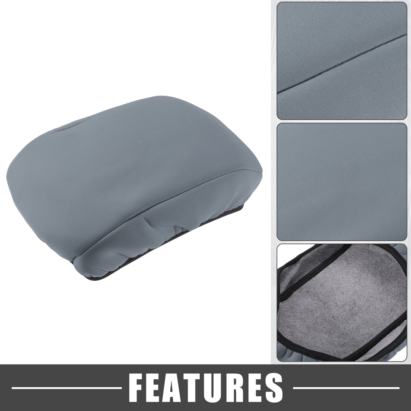 A ABSOPRO Car Center Center Console Armrest Cover Interior Protective Lid Storage Covers Trim for Ford Fusion 2017-2020 Gray