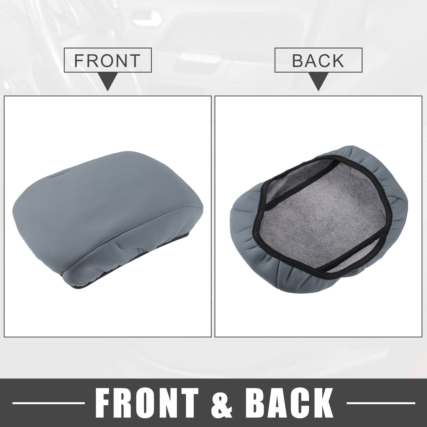 A ABSOPRO Car Center Center Console Armrest Cover Interior Protective Lid Storage Covers Trim for Ford Fusion 2017-2020 Gray