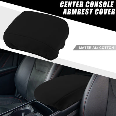 Harfington Car Center Center Console Armrest Cover Interior Protective Lid Storage Covers Trim for Ford Edge 2011-2014 Black