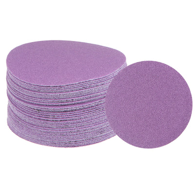 Harfington 40pcs 100 Grit Purple Sanding Discs 3 Inch Hook and Loop Circular Sandpapers