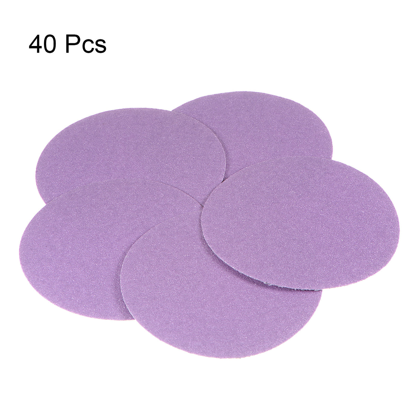 Harfington 40pcs 150 Grit Purple Sanding Discs 3 Inch Hook and Loop Circular Sandpapers