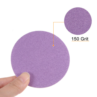 Harfington 40pcs 150 Grit Purple Sanding Discs 3 Inch Hook and Loop Circular Sandpapers