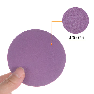 Harfington 40pcs 400 Grit Purple Sanding Discs 3 Inch Hook and Loop Circular Sandpapers