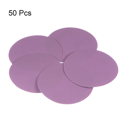 Harfington 50pcs 600 Grit Purple Sanding Discs 3 Inch Hook and Loop Circular Sandpapers