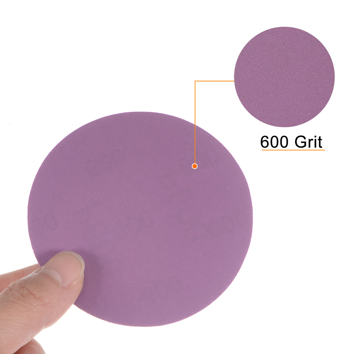 Harfington 50pcs 600 Grit Purple Sanding Discs 3 Inch Hook and Loop Circular Sandpapers