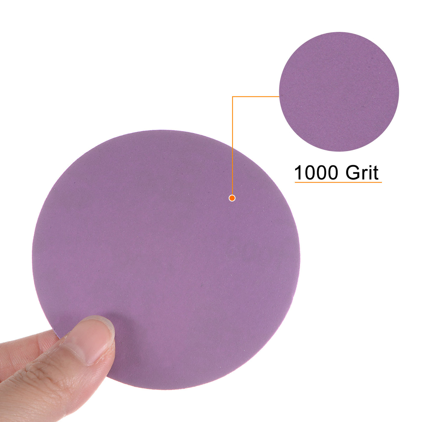 Harfington 50pcs 1000 Grit Purple Sanding Discs 3 Inch Hook and Loop Circular Sandpapers