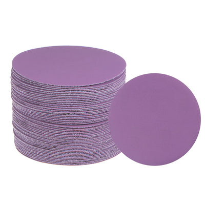 Harfington 50pcs 1200 Grit Purple Sanding Discs 3 Inch Hook and Loop Circular Sandpapers