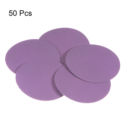 Harfington 50pcs 1500 Grit Purple Sanding Discs 3 Inch Hook and Loop Circular Sandpapers