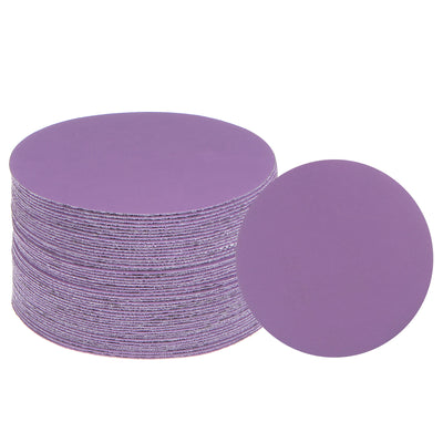 Harfington 50pcs 2000 Grit Purple Sanding Discs 3 Inch Hook and Loop Circular Sandpapers