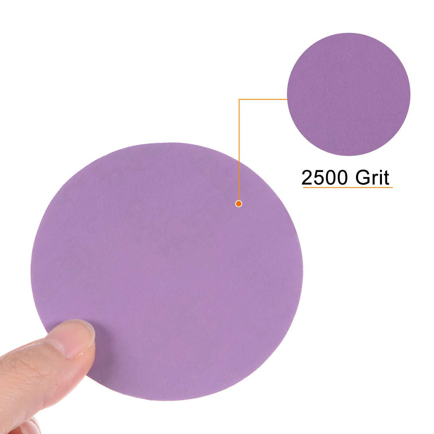 Harfington 50pcs 2500 Grit Purple Sanding Discs 3 Inch Hook and Loop Circular Sandpapers