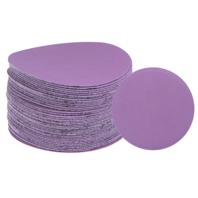 Harfington 40pcs 2500 Grit Purple Sanding Discs 3 Inch Hook and Loop Circular Sandpapers