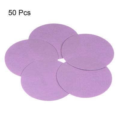 Harfington 50pcs 3000 Grit Purple Sanding Discs 3 Inch Hook and Loop Circular Sandpapers