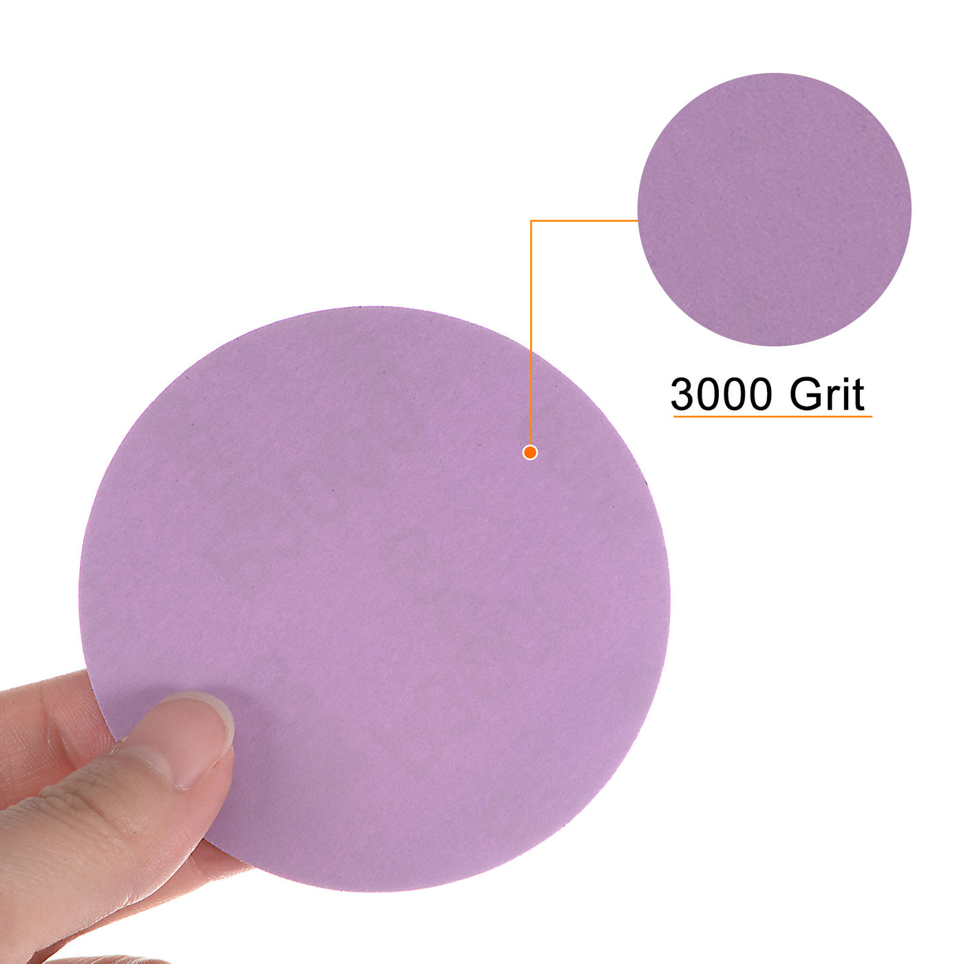 Harfington 50pcs 3000 Grit Purple Sanding Discs 3 Inch Hook and Loop Circular Sandpapers