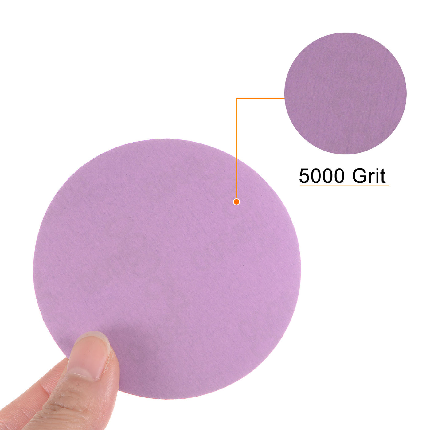 Harfington 50pcs 5000 Grit Purple Sanding Discs 3 Inch Hook and Loop Circular Sandpapers