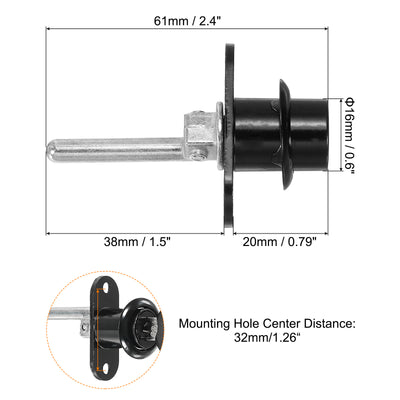 Harfington 16mm Schublade Schlösser mit Schlüssel 4 Packung Zinklegierung Büro Schublade Schloss Unterschiedliche Schlüssel für Möbel Vitrine Schließfach Schwarz