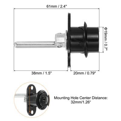 Harfington 19mm Schublade Schlösser mit Schlüssel 2 Packung Zinklegierung Büro Schublade Schloss Unterschiedliche Schlüssel für Möbel Vitrine Schließfach Schwarz