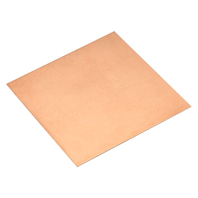 uxcell Uxcell Pure Copper Sheet, 6" x 6" x 0.024" 22 Gauge T2 Copper Metal Plate