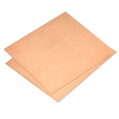 uxcell Uxcell Pure Copper Sheet, 2pcs 4" x 4" x 0.03" 20 Gauge T2 Copper Metal Plate