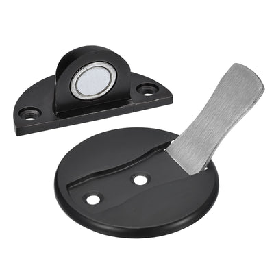 Harfington Uxcell Magnetic Door Stopper, 2pcs Magnets Door Stops Door Catch, Black