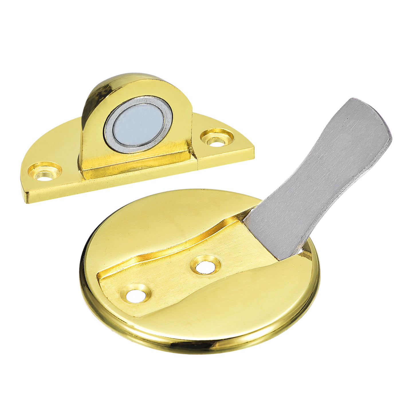 uxcell Uxcell Magnetic Door Stopper, 2pcs Magnets Door Stops Door Catch, Gold Tone